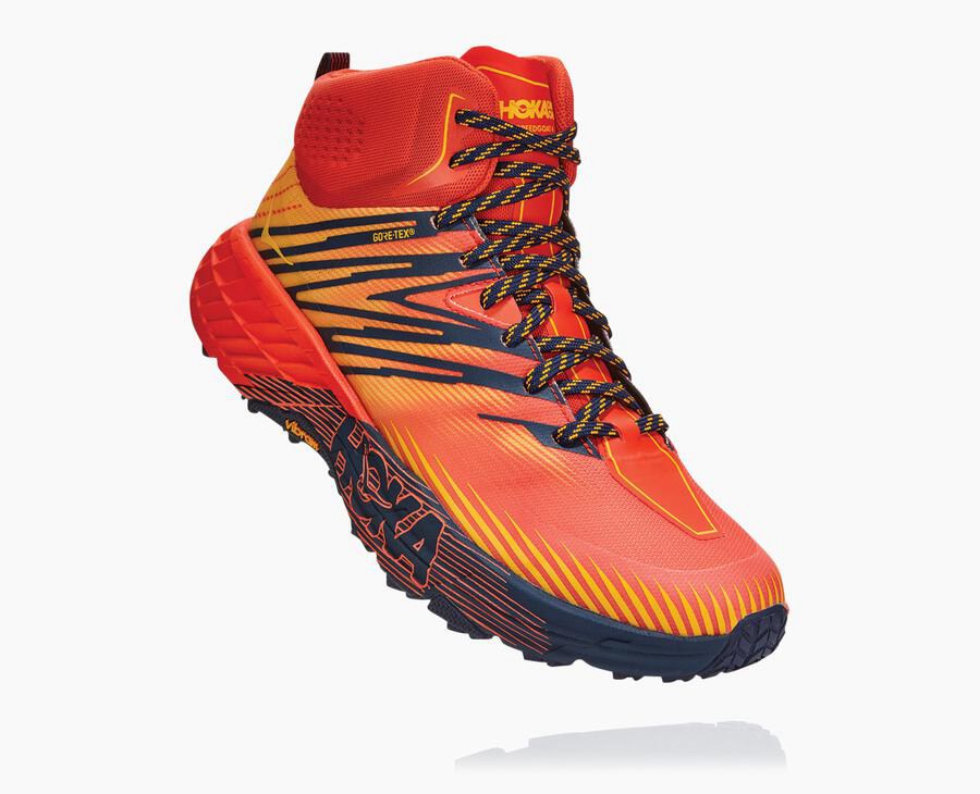 Hoka One One Trainers Mens Red - Speedgoat Mid GORE-TEX 2 - 68524SGAF